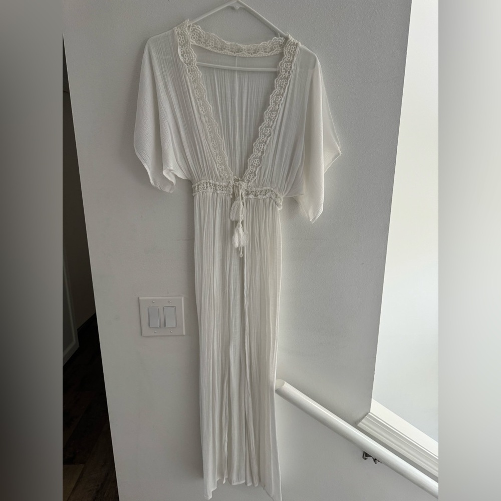 Elegant White Lace-Trimmed
